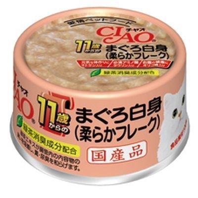 [CIAO-貓罐]11歲高齡貓｜吞拿魚｜75g｜(M-41)｜(軟肉絲)