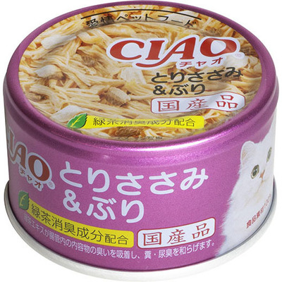 [CIAO-貓罐]雞肉+鰤魚(油甘魚)｜85g｜(A-38)｜(肉絲)｜日本製
