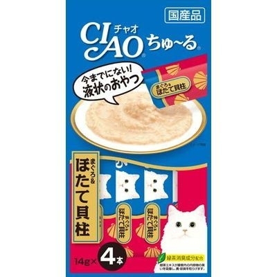 [Ciao]肉泥唧唧醬｜吞拿魚+帶子｜14g*4pcs｜(4SC-77)