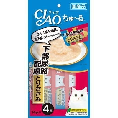 [Ciao]肉泥唧唧醬｜(防尿石)尿道配方｜雞肉｜14g*4pcs｜(SC-106)