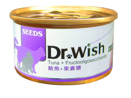 [Seeds-貓罐]Dr.Wish營養慕絲｜鮪魚+果寡糖｜腸胃健康/排毛｜85g