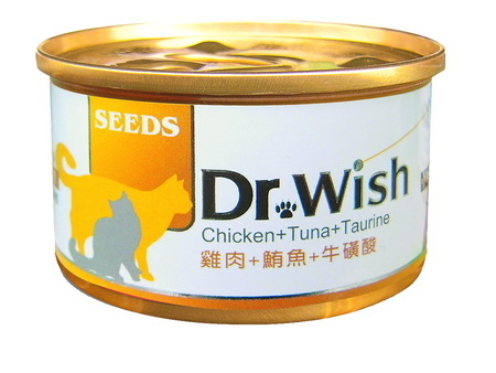 [Seeds-貓罐]Dr.Wish營養慕絲｜雞肉+鮪魚+牛磺酸｜護心保腦｜85g