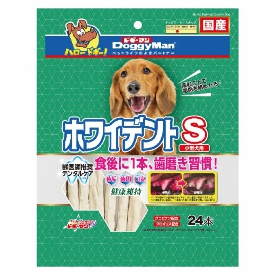 [Doggyman-狗小食]芝士味牛皮咬咬潔齒棒(S)｜24支裝