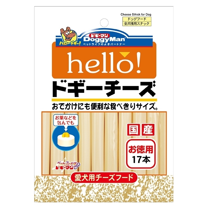 [Doggyman-狗小食]Hello!芝士腸(可餵藥)｜17支裝｜日本製