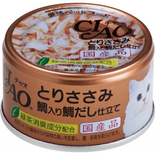 [CIAO-貓罐]雞肉+鯛魚 鯛魚湯底｜85g｜(A-88)｜(肉絲)