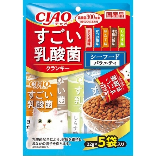 [Ciao-貓餅]300億勁量乳酸菌貓餅｜海鮮派對 ｜22g*5pcs｜(p-239)