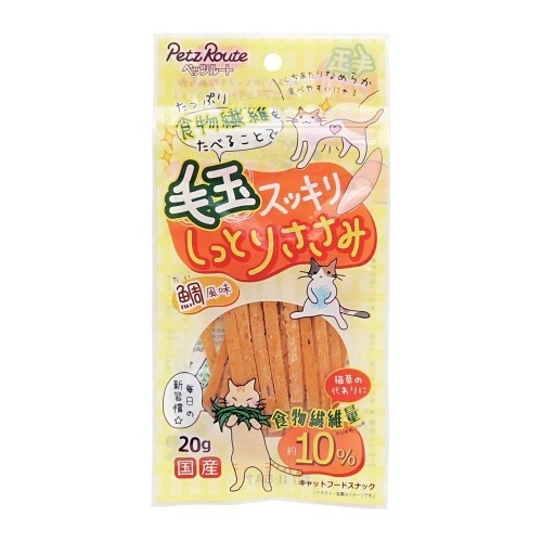 [PetzRoute-貓小食]去毛球軟身雞肉條｜鯛魚味｜25g｜日本製