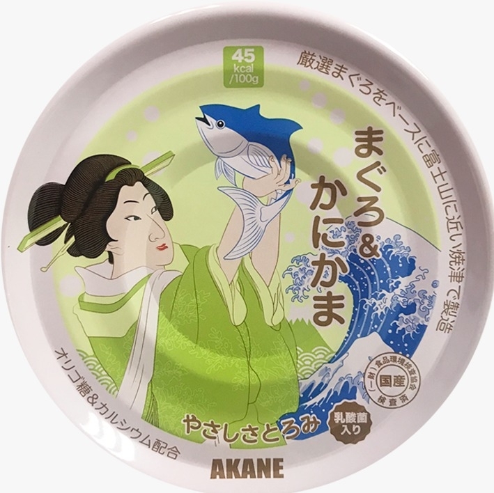 [Akane-貓罐]100億個FK-23乳酸菌｜吞拿魚+蟹肉｜75g｜(湯汁肉絲)｜日本製