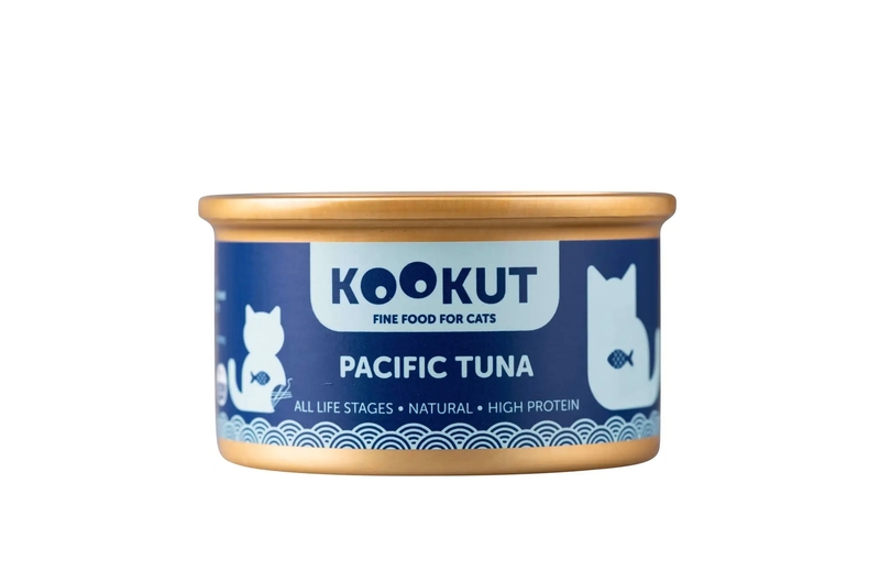 [Kookut-貓罐]太平洋吞拿魚｜(PACIFIC TUNA)｜70g｜(湯汁肉絲)