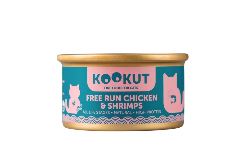 [Kookut-貓罐]散養雞配鮮蝦｜(FREE RUN CHICKEN & SHRIMP)｜70g｜(湯汁肉絲)