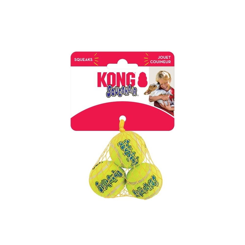 [Kong-狗玩具-SqueakAir]咇咇聲網球XS碼1.5”( 3個裝)