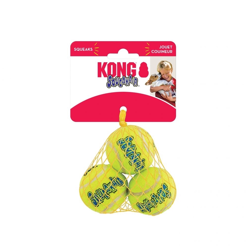 [Kong-狗玩具-SqueakAir]咇咇聲網球S碼2”( 3個裝)