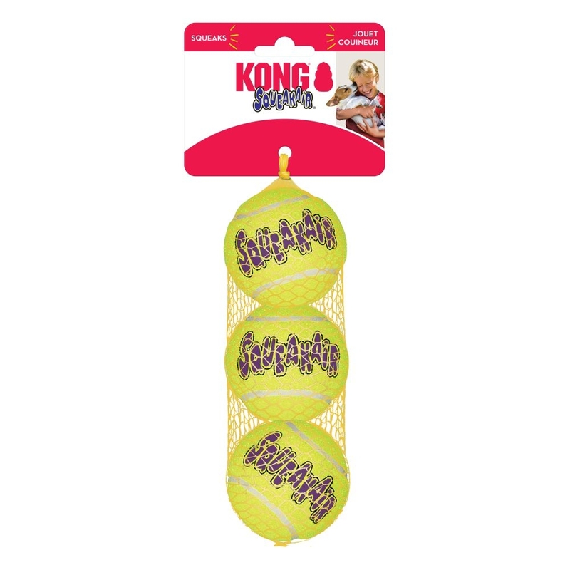 [Kong-狗玩具-SqueakAir]咇咇聲網球M碼2.5”(3個裝)