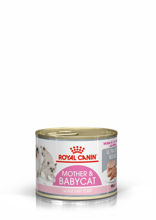 [Royal Canin-貓罐]離乳貓及母貓營養主食罐｜Mother & Baby Cat｜195g｜(慕絲肉泥/主食)