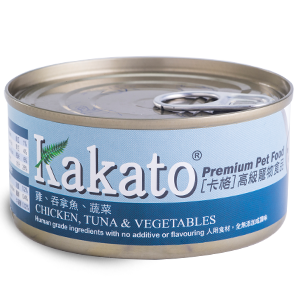 [KAKATO]天然鮮食罐(貓狗)｜雞肉+吞拿魚+蔬菜｜170g｜(湯汁肉絲)