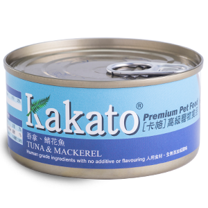 [KAKATO]天然鮮食罐(貓狗)｜吞拿魚+鯖花魚｜170g｜(湯汁肉絲)