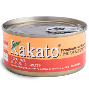 [KAKATO]天然鮮食罐(貓狗)｜三文魚+魚湯｜70g｜(湯汁肉絲)