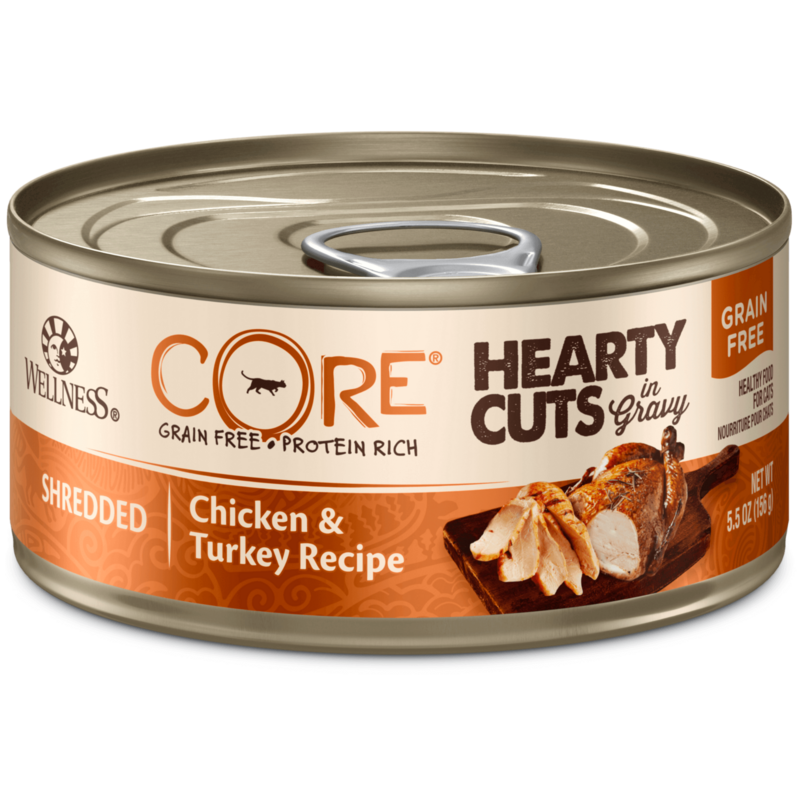 [Wellness-貓罐]CORE™ Hearty Cut系列｜厚切雞肉火雞｜(肉粒/主食)｜5.5oz