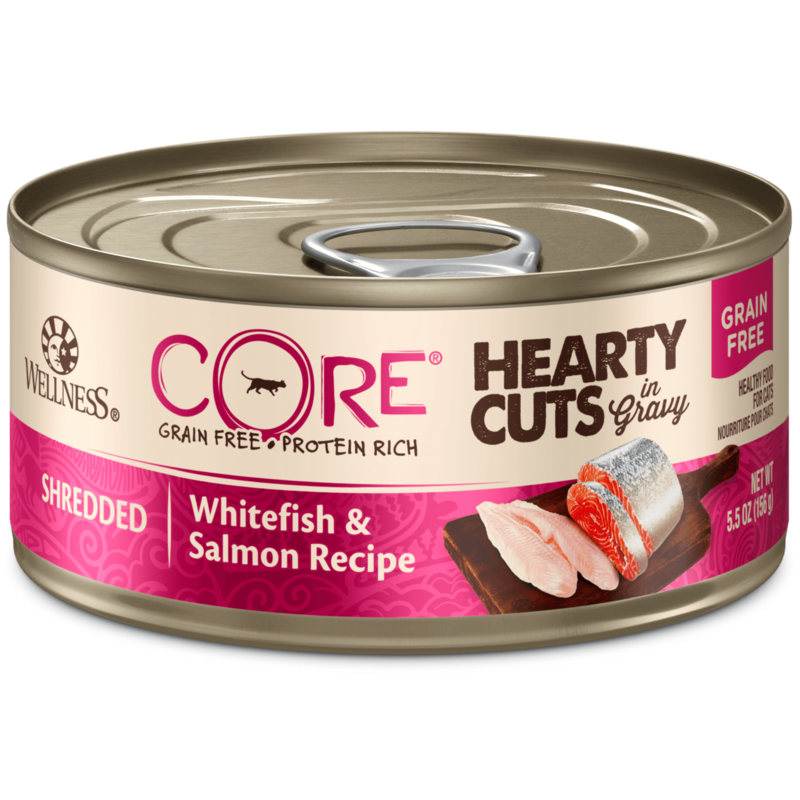 [Wellness-貓罐]CORE™ Hearty Cut系列｜厚切白魚三文魚｜(肉粒/主食)｜5.5oz