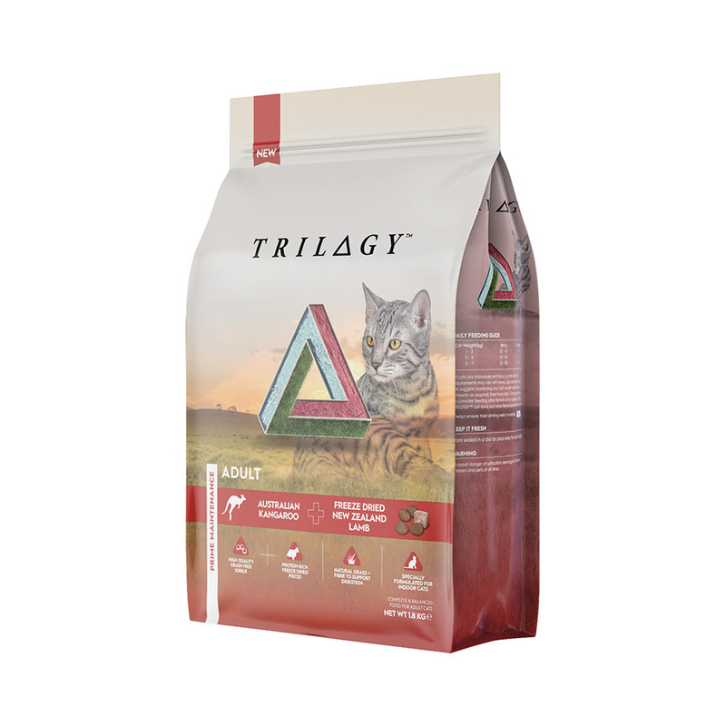 [Trilogy-貓糧]無穀成貓糧｜澳洲野生袋鼠 + 5%紐西蘭羊肺凍乾｜1.8kg