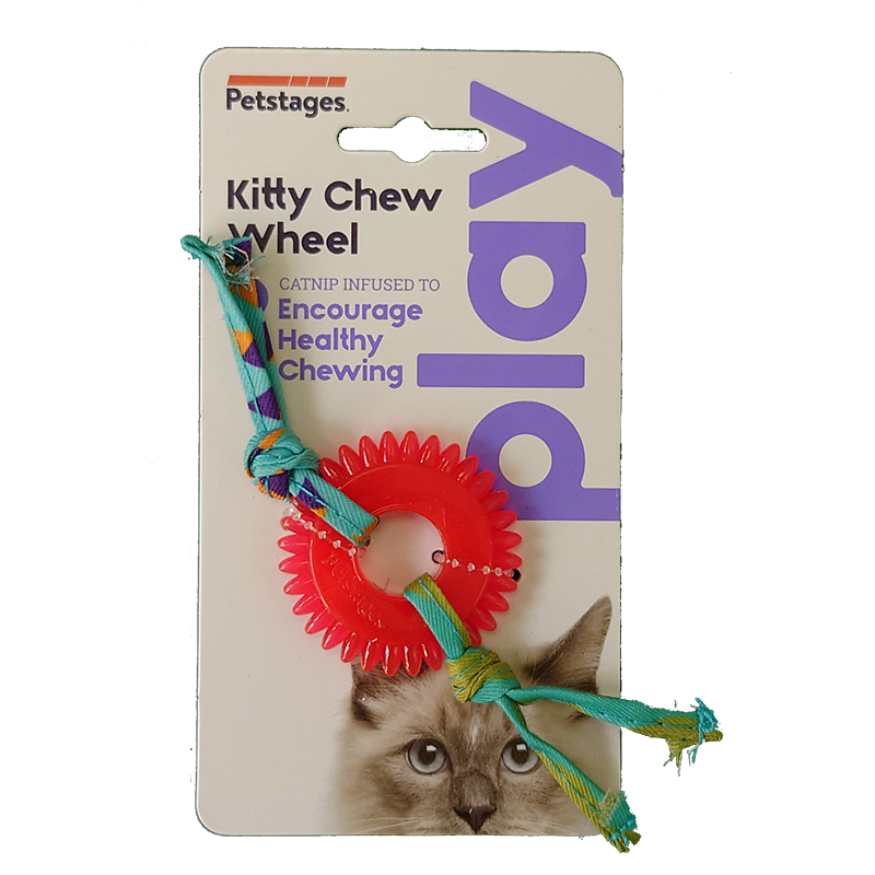 [Petstages-玩具]貓草潔齒咬咬<紅圈>牙膠KITTY CHEW WHEEL RED