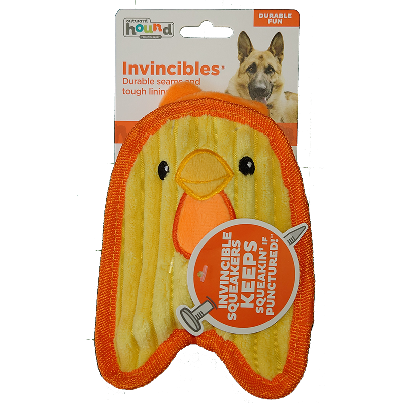 [Petstages-狗玩具]可愛小鴨INVINCIBLES CHICKY YLW XS