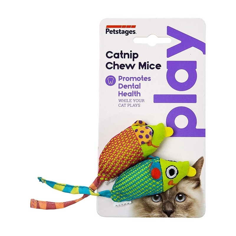 [Petstages-玩具]貓草潔齒咬咬 兩隻小老鼠CATNIP CHEW MICE