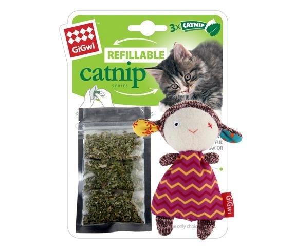 [Gigwi-貓玩具]Refillable Catnip貓草袋系列｜可愛小羊(可替換貓草)