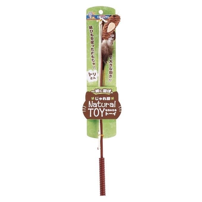 [Cattyman-貓玩具]自然風魚杆形貓棒｜開心小鳥