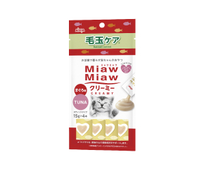 [Aixia]Miaw Miaw｜去毛球配方｜吞拿魚唧唧肉泥醬｜(15g*4條)｜日本製