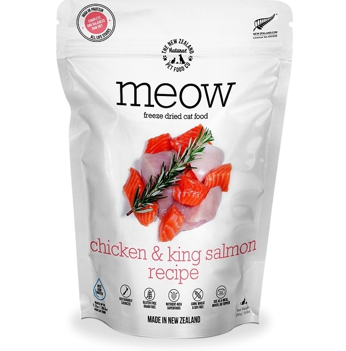 [NZ Natural]Meow｜鮮肉凍乾貓糧｜雞肉+帝王三文魚｜CHICKEN & KING SALMON｜280g｜(紐西蘭)