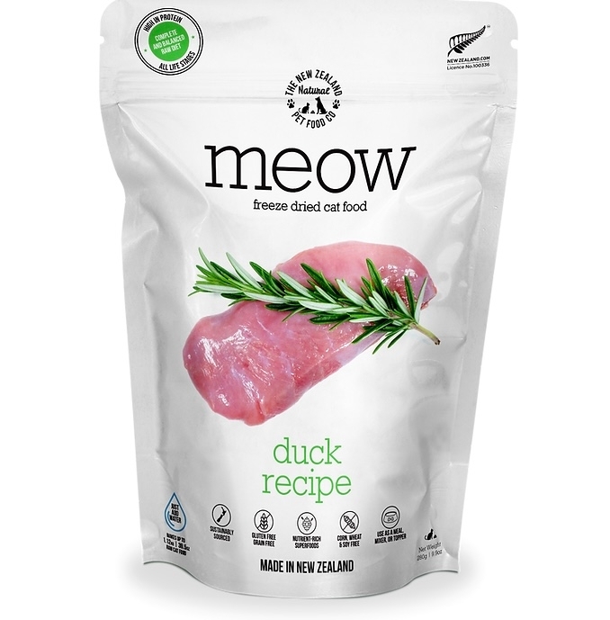 [NZ Natural]Meow｜鮮肉凍乾貓糧｜鴨肉｜DUCK｜280g｜(紐西蘭)