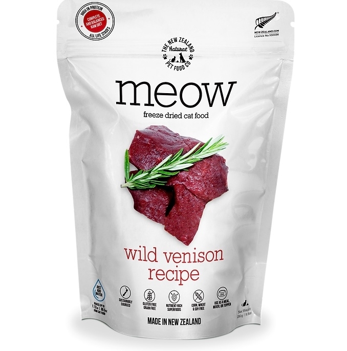 [NZ Natural]Meow｜鮮肉凍乾肉粒貓糧｜鹿肉｜VENISON｜280g｜(紐西蘭)