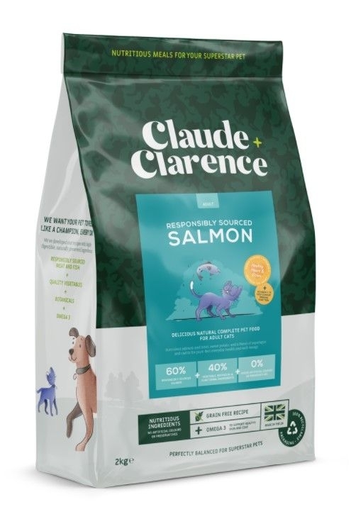 [Claude+Clarence-貓糧]全天然無穀物｜成貓配方｜三文魚｜4kg (2kg*2包)