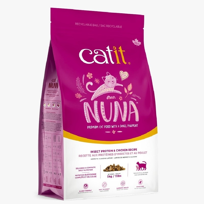 [Catit-貓糧]Nuna｜低致敏無麩昆蟲蛋白｜雞肉味(全貓)｜ 2.27kg｜(代訂)
