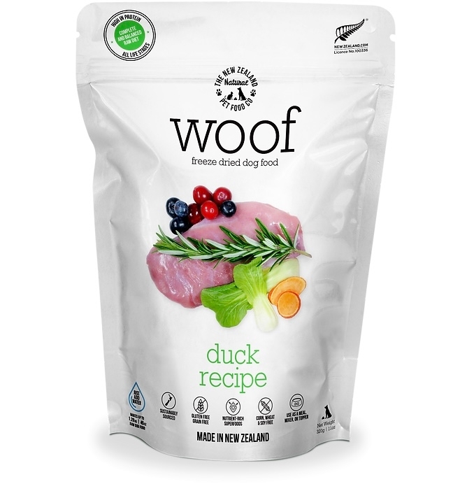 [NZ Natural]WOOF｜鮮肉凍乾狗糧｜鴨肉｜Duck｜280g｜(紐西蘭)｜(代訂)