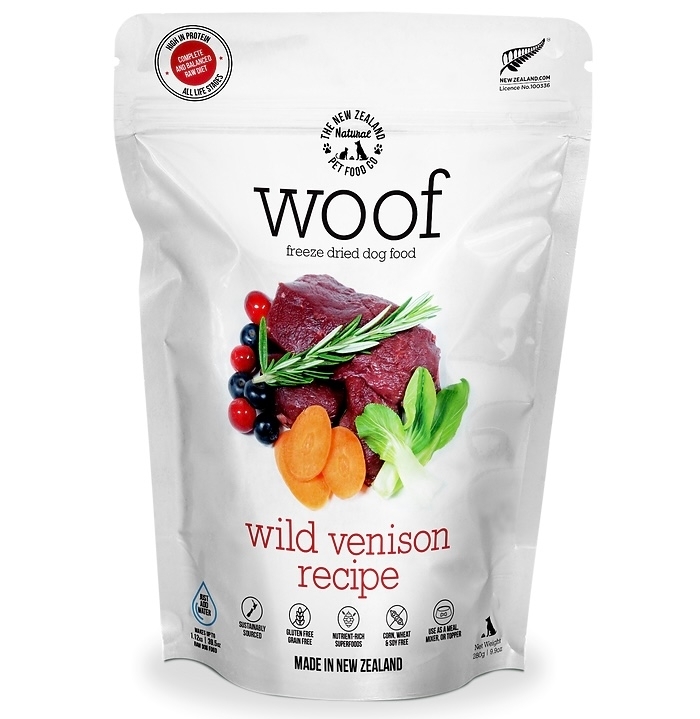 [NZ Natural]WOOF｜鮮肉凍乾狗糧｜野生鹿肉｜Wild Venison｜280g｜(紐西蘭)｜(代訂)