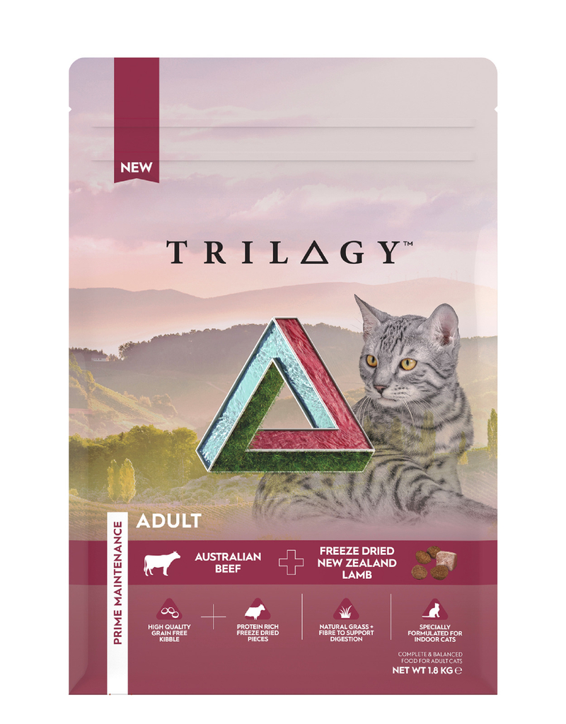 [Trilogy-貓糧]無穀成貓糧｜澳洲牛肉+ 5%紐西蘭羊肺凍乾｜1.8kg