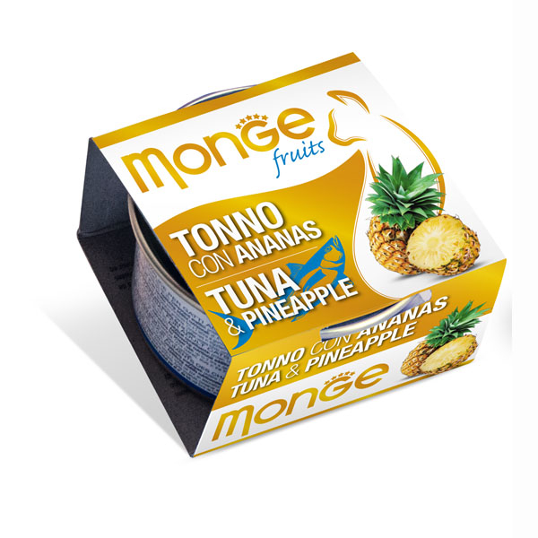 [Monge-貓罐]清新水果系列｜吞拿魚配菠蘿｜80g｜(湯汁肉絲)