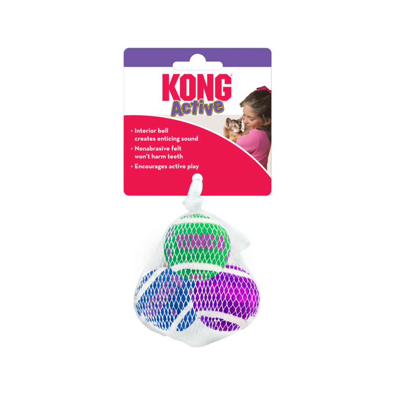 [Kong-貓玩具]鈴鈴小網球(1袋3個)