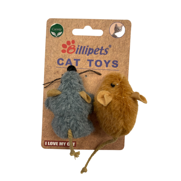 [Billipets-貓玩具]小老鼠套裝 (短毛老鼠+迷你老鼠)