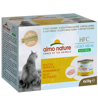 [Almo-貓罐]HFC Natural Light Meal低脂迷你罐系列｜雞柳｜單罐50g｜(湯汁肉絲)