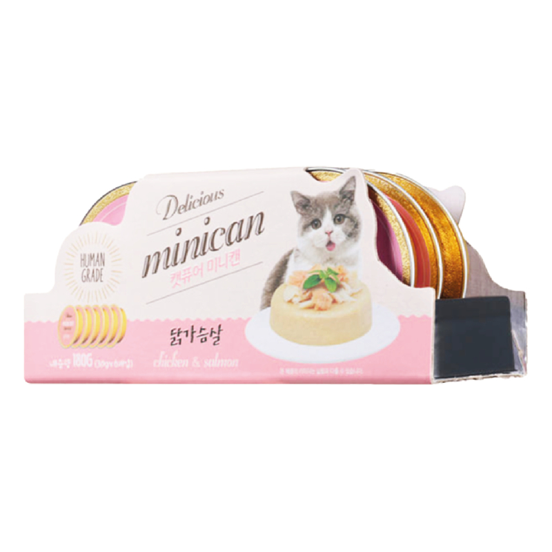 [Cat pure] Minican韓國迷你貓罐｜雞肉(肉泥慕絲)｜單罐30g(粉色)