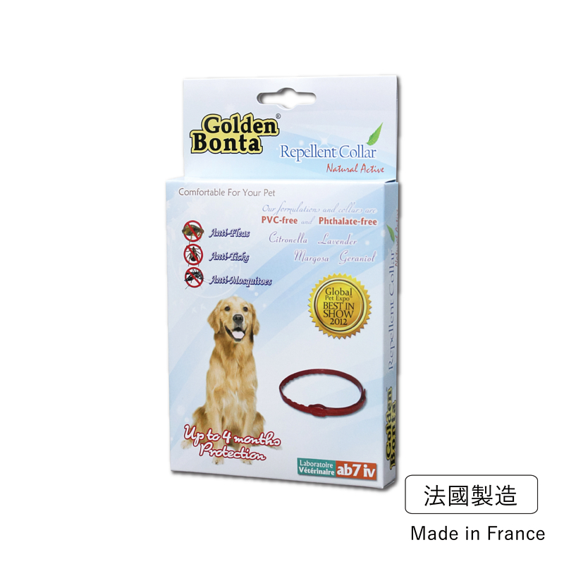 [Golden Bonta]法國防蝨及防蚊帶 (大型犬60cm)(4個月效用)