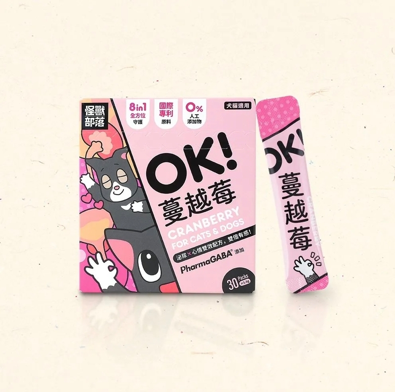 [怪獸部落]貓狗｜泌尿道保健「OK！蔓越莓」（1.5G×30包）