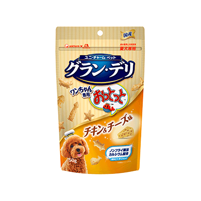 [UNICHARM銀匙-狗小食]香脆魚仔餅｜高鈣強骨｜雞肉+芝士味50g (日本製)
