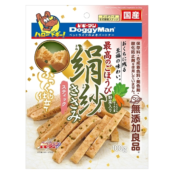 [Doggyman-狗小食]”娟紗”系列｜野菜軟雞肉條｜100g｜日本製