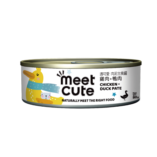 [Meet Cute-貓罐]遇可愛。肉泥主食罐｜雞肉+鴨肉｜80g