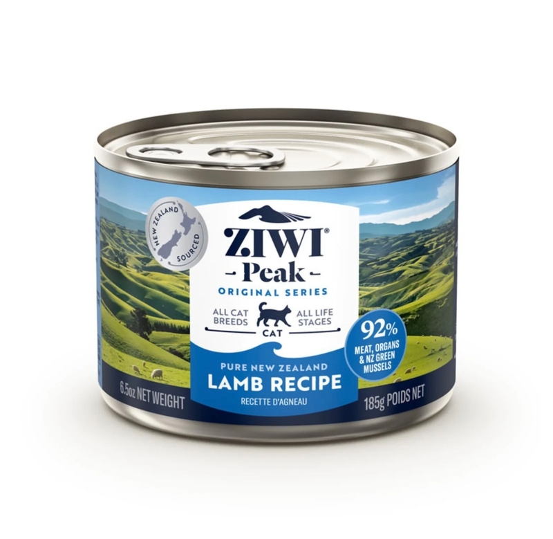 [ZiwiPeak-貓罐]天然鮮肉無穀｜羊肉配方｜(肉醬/主食)｜(原箱185g*12罐)｜(代訂)