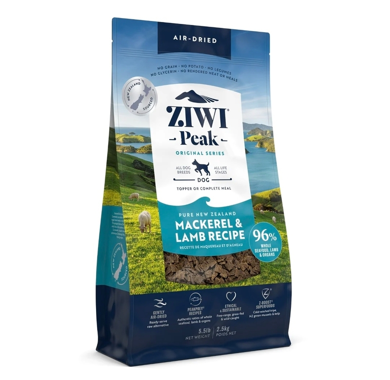 [ZiwiPeak-狗糧]風乾肉片糧｜鯖魚及羊肉配方｜2.5kg｜(代訂)